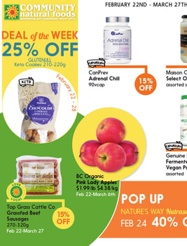 Community Natural Foods - Monthly Savings
